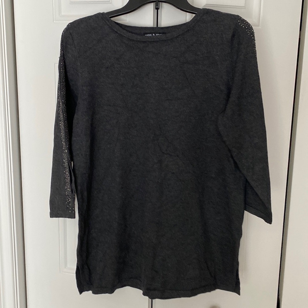 Cable & Gauge 3/4 sleeve sweater